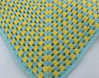 Teal & Butter Baby Blanket