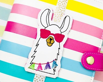 Llama Head Planner Band Embroidery Digital File Instant Download, machine embroidery design, in the hoop