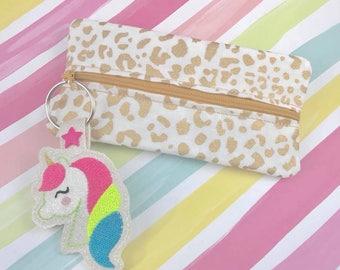 3x6 zapinana na zamek torba haft cyfrowy plik Instant Download klucz FOB, projektowanie haftów maszynowych, w obręczy