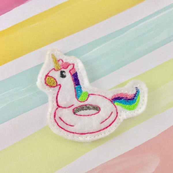 Unicorn Feltie Embroidery Digital File Instant Download key fob, machine embroidery design, in the hoop