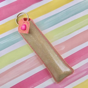 Tall Lipstick Holder Snap Tab Embroidery Digital File Instant Download key fob, machine embroidery design, in the hoop