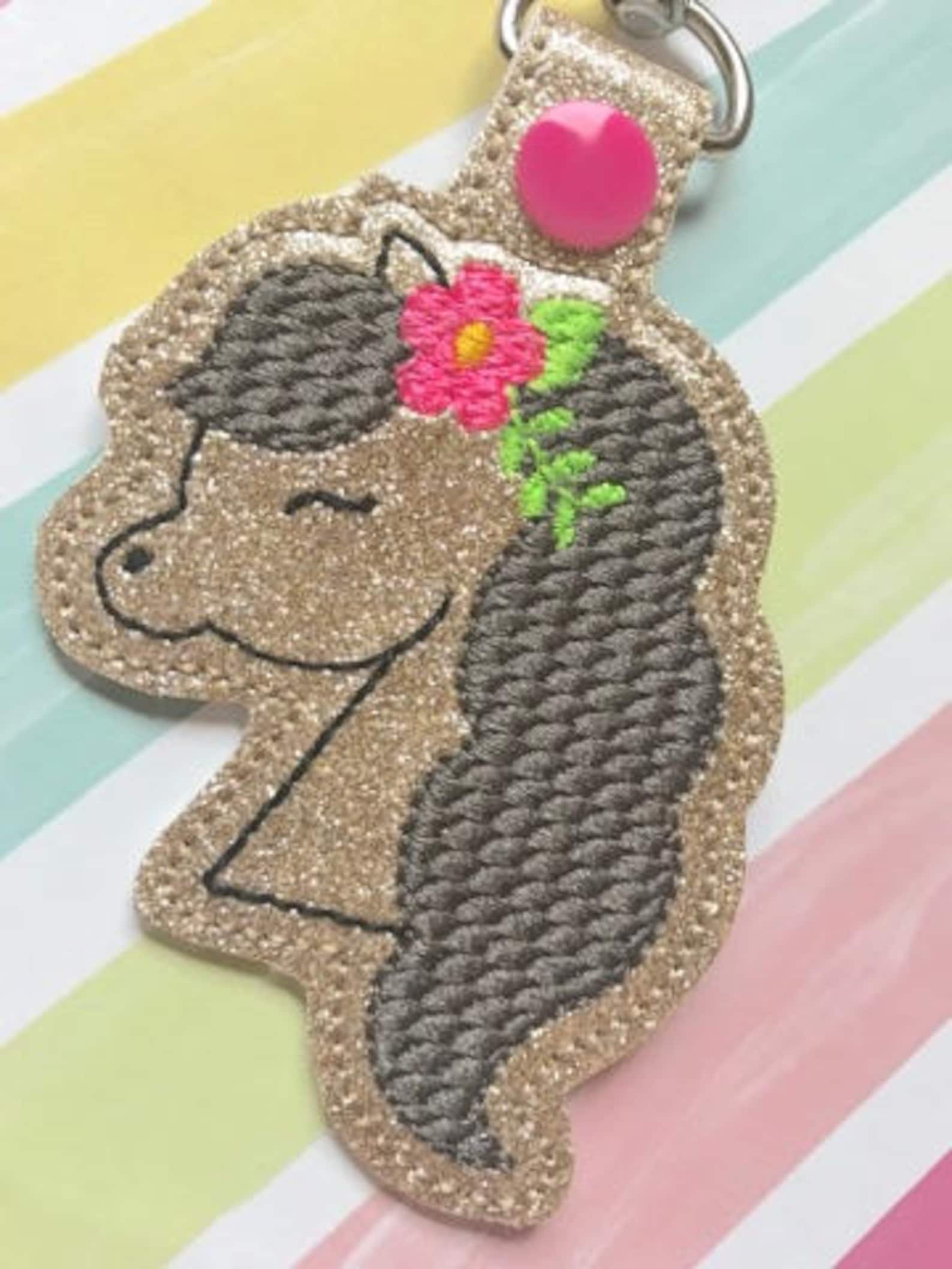 Horse Snap Tab Embroidery Digital File Instant Download Key Etsy
