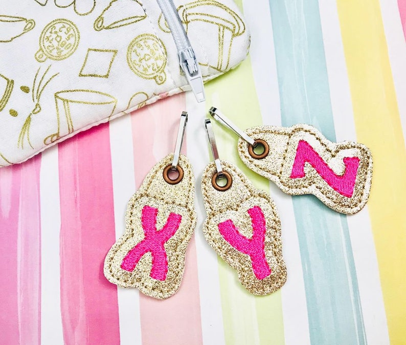 Complete Letter Alphabet Set Zipper Pull Embroidery Digital Etsy