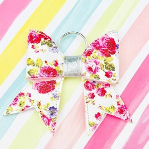 3D Medium Bow, Embroidery Digital File Instant Download key fob, machine embroidery design, in the hoop