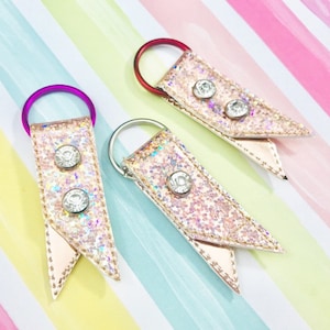 Fold Over Fob Set Embroidery Digital File Instant Download key fob, machine embroidery design, in the hoop