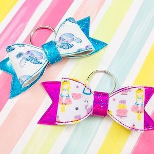 3D Large Bow II, Embroidery Digital File Instant Download key fob, machine embroidery design, in the hoop