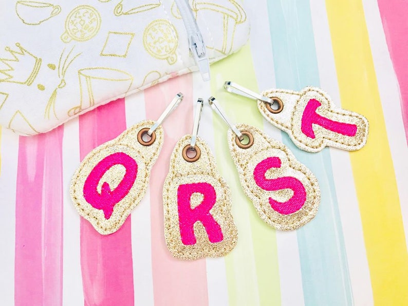 Complete Letter Alphabet Set Zipper Pull Embroidery Digital Etsy