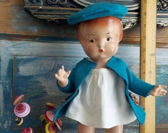 Vintage Composition Effanbee Patsy Doll- Patsy Doll to Dress- Vintage 30's 40's Doll- Collectible Patsy- Composition Effanbee Girl Doll