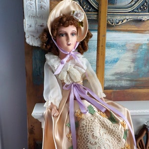 Composition Antique Boudoir Doll- Vintage Flapper Doll- Original Clothing and High Heeled Shoes Boudoir Flapper- 27 Inch Doll