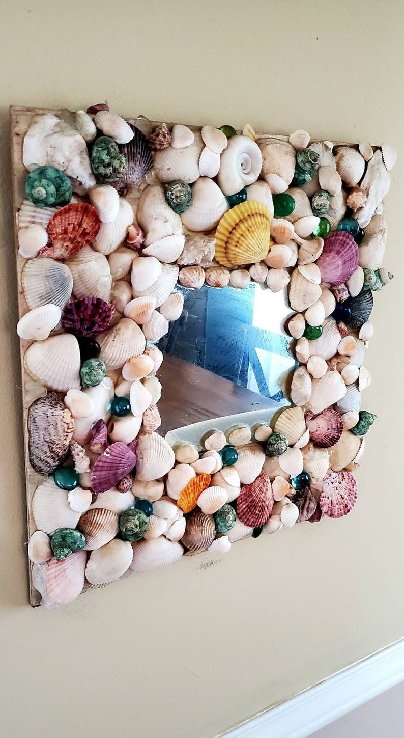Beach Themed Mirror....loads of Seashells and Etsy