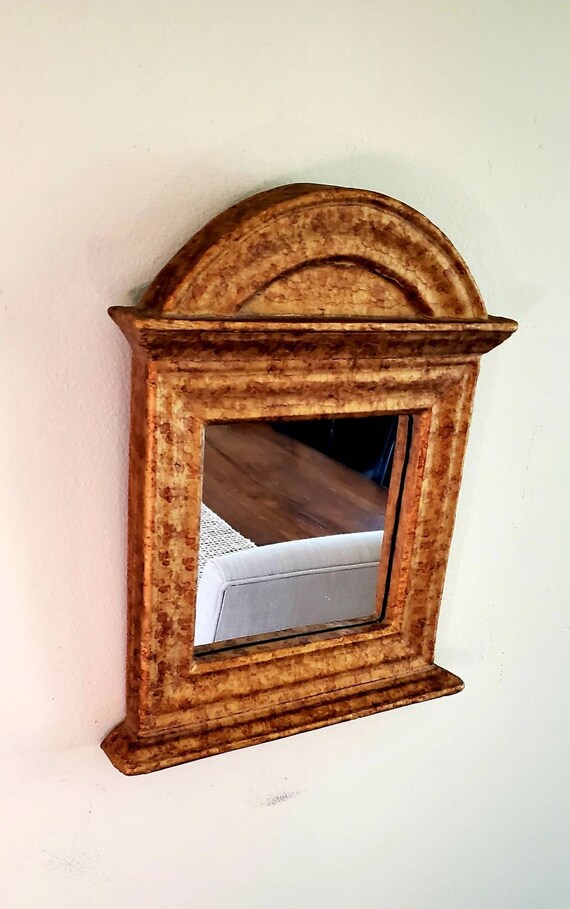 Arched Top Gold Mirror...crackled Finish...vintage...wall or Etsy