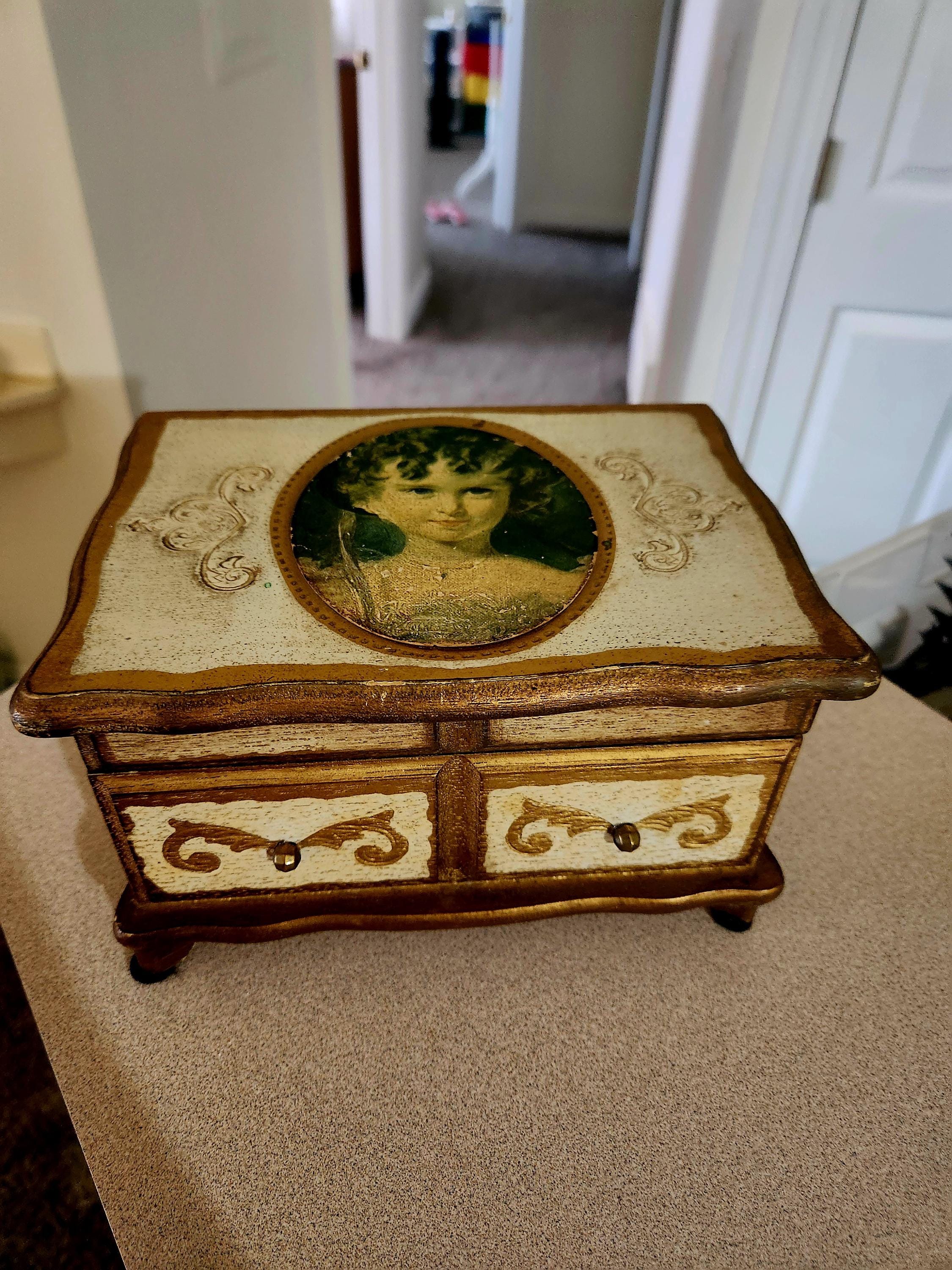 セール ビンテージ Florentine調 ジュエリーボックス Florentine box