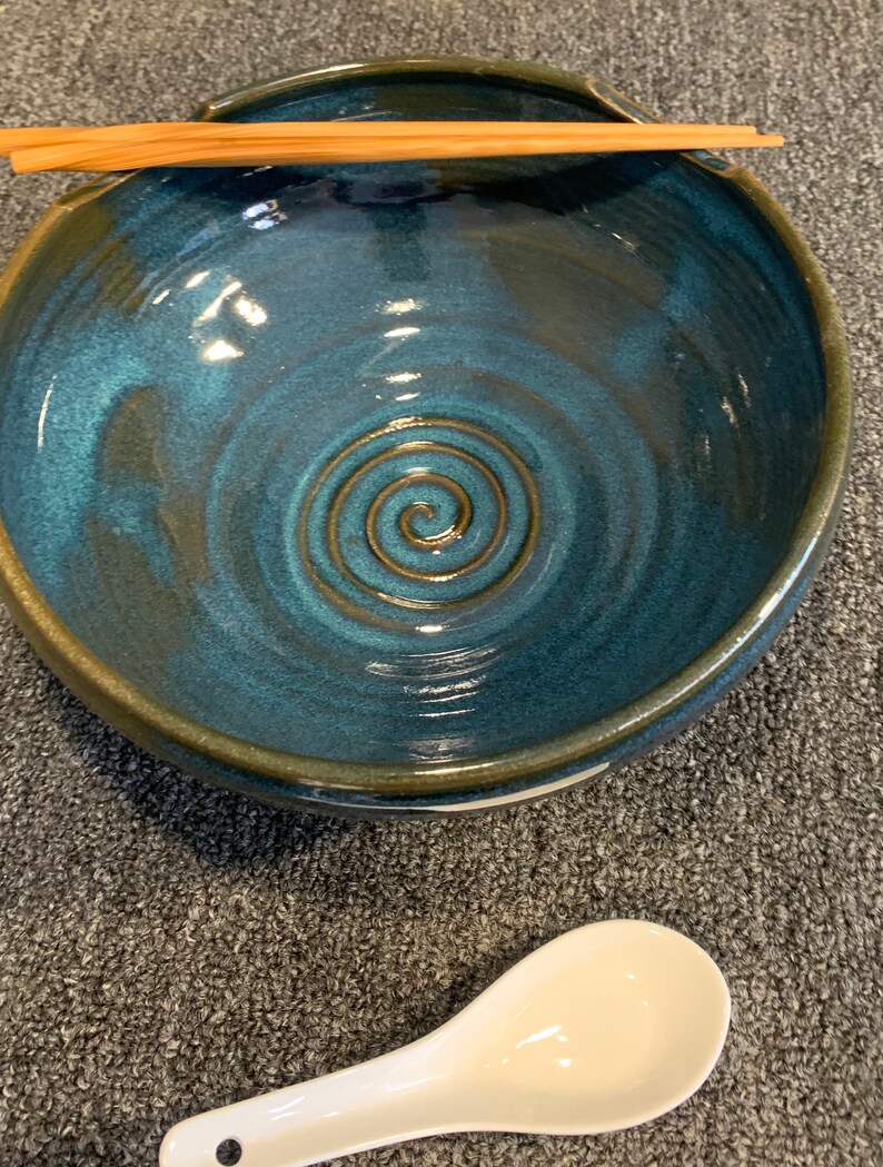 2 Handmade Pho or Ramen stoneware pottery Soup Bowls Etsy