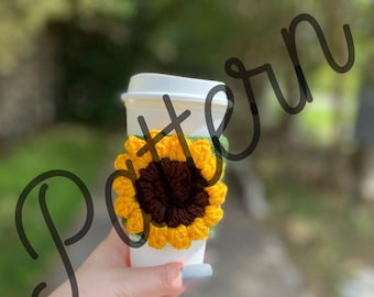 Sunflower Coffee Sleeve Crochet Pattern
