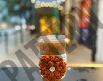 Flower Coffee Sleeve Crochet Pattern