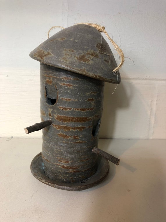 Bird Feeder Ceramic Bird Feeder Handmade Pottery Bird Etsy