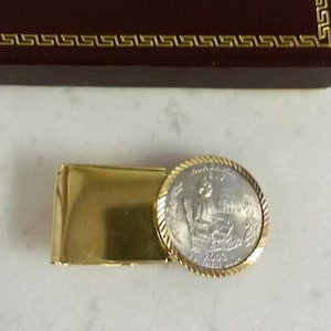 Custom Made 1819 2003 Alabama State Quarter Helen Keller Coin Money Clip