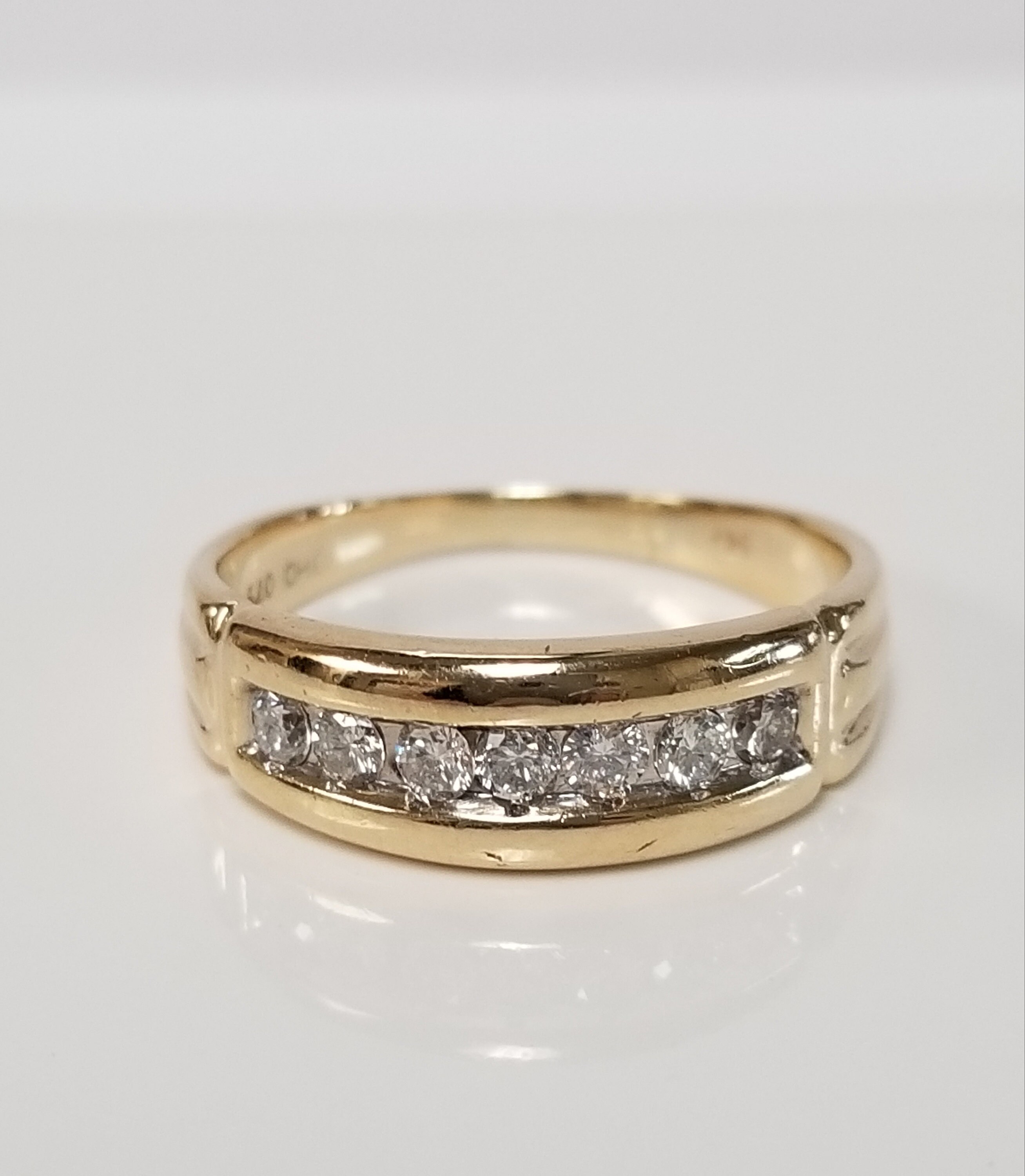 Size 11.25 SI2 G Estate 14k Yellow Gold Wedding .80ct Diamond | Etsy