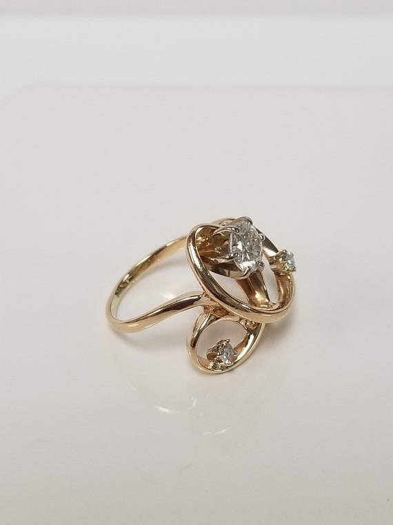 Sale SI1 G Size 4.5 Estate 14k Yellow Gold .75ct … - image 7