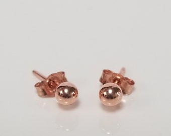 CHOICE 3mm Estate 14k Rose White or Yellow Gold Ball Earrings Studs Stud Anniversary Birthday Sweetheart GE128