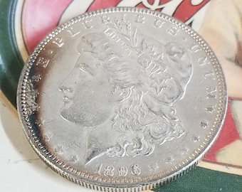 Old 1896 Morgan Silver Dollar USA Coin Beautiful Condition MS63 BU ?