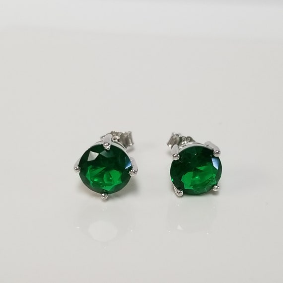 Choice 5mm 6mm 7mm 8mm 9mm Estate New Sterling Silver 925 Green