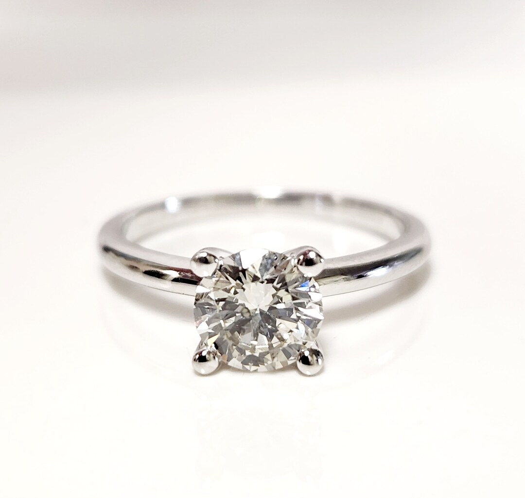 LAB Diamond SI2 H Sale Size 7.5 Estate 14k White Gold