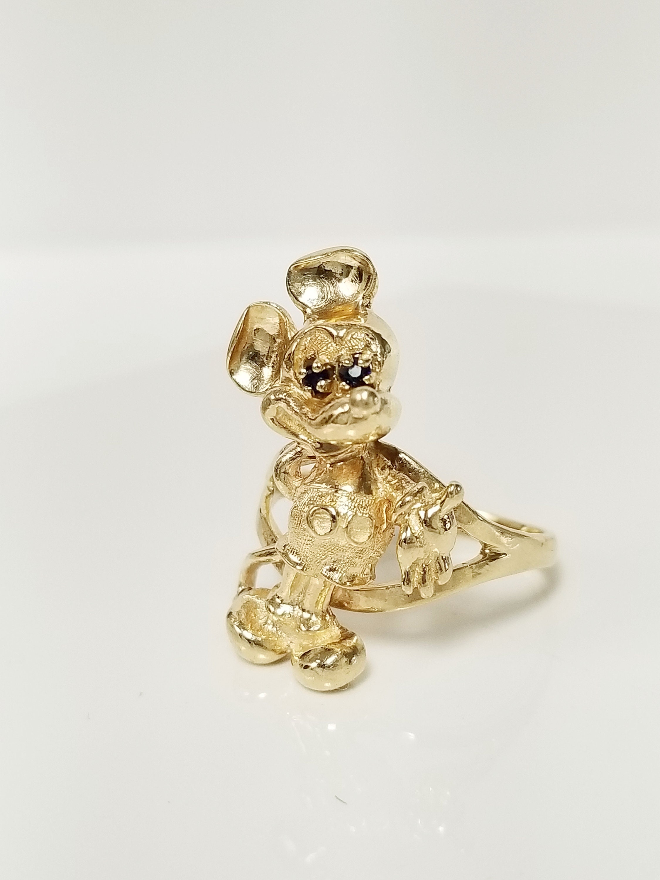 【Disney】Mickey Mouse Outline Gold Plated リング Mickey Mouse Outline 18K Gold Ring - Gold – 18K Gold Plated