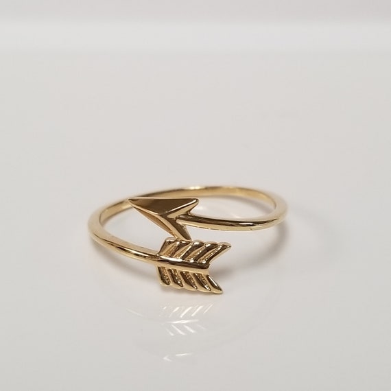 Ring Size 6 7 8 9 Adjustable Estate 14k Yellow Gold Cupid  display picture 1
