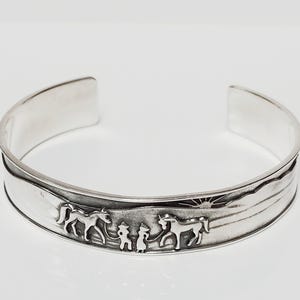 Vintage Sterling Silver Horse Cuff Bracelet - Etsy