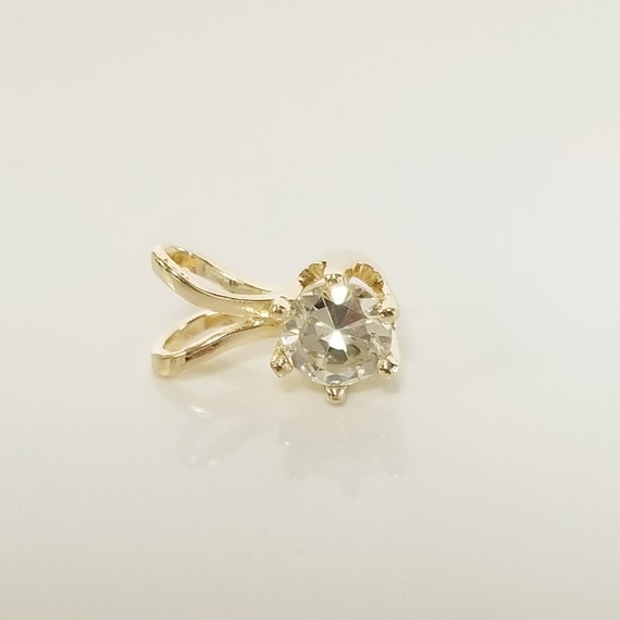 1/4" Estate 14k Yellow Gold .25ct Single Cut Diamo