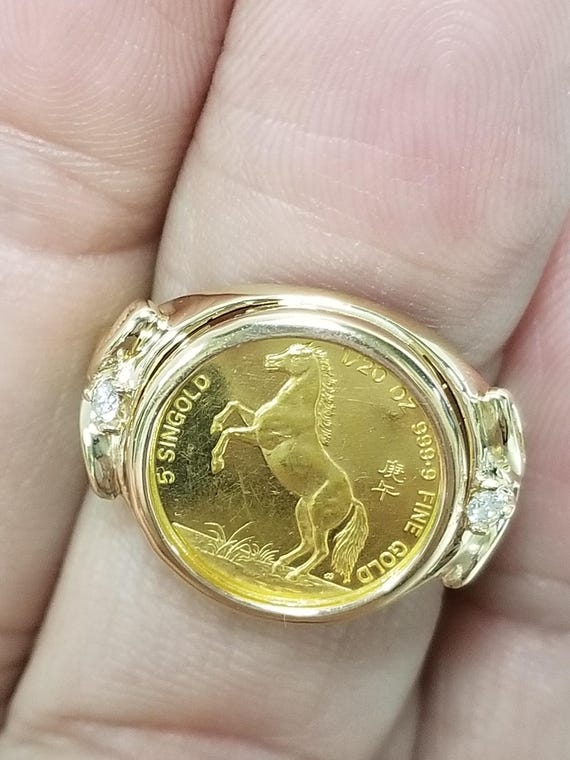 [STONE HENgE] 韓国☆14K Gold☆T0704 Ring Shop Sydney Evan 14k Pure Gold Wallpaper Puffy Ring