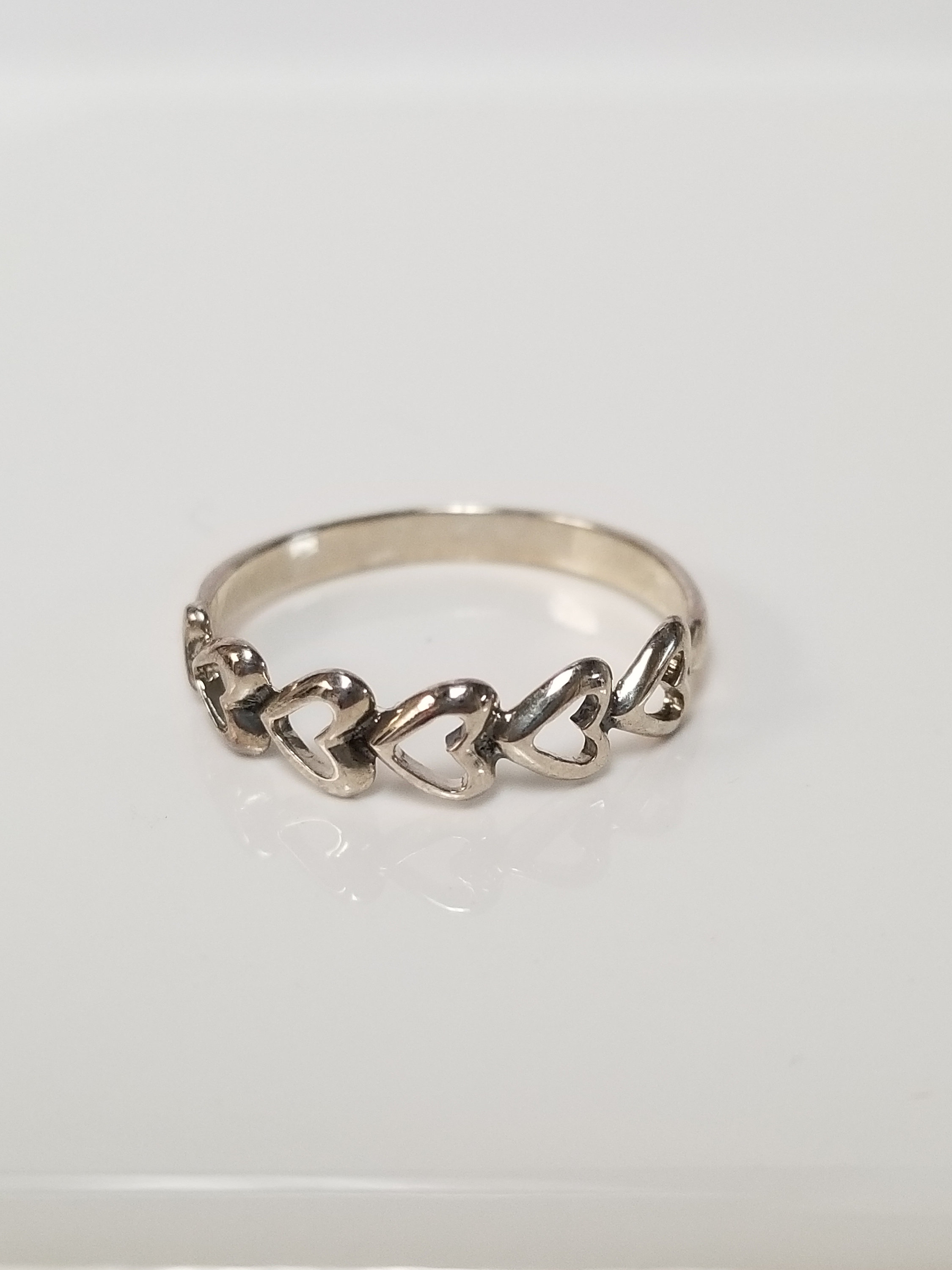 ◇TATIANA◇ [Wearing Billy Haram] (Silver 925) Heart Tail Dr rs7643 - Large Sterling Silver Sacred Heart Ring With xx's