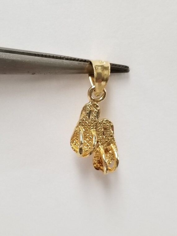 3/4" Estate 10k Yellow Gold Sandals Flip Flops Sho