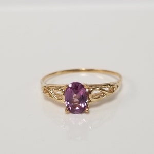 Größe 5 Objekt 14 k Weiß Gelb Gold erstellt Synthetische .50ct Alexandrit Lila Blau Grün Versprechen Ring Atemberaubende G235