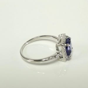 Maat 6 sterlingzilver 925 gemaakt 2 kt blauwe tanzaniet of saffier Cz diamant prinses geslepen diamanten ring belofte geboortesteen prachtige S20-1 afbeelding 5