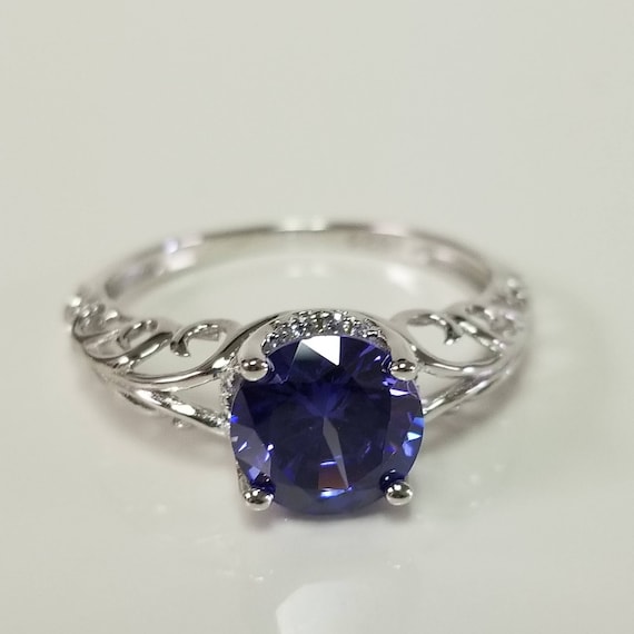 GORGEOUS 1.5 CT TANZANITE PRINCESS CUT 925 STERLING SILVER PENDANT