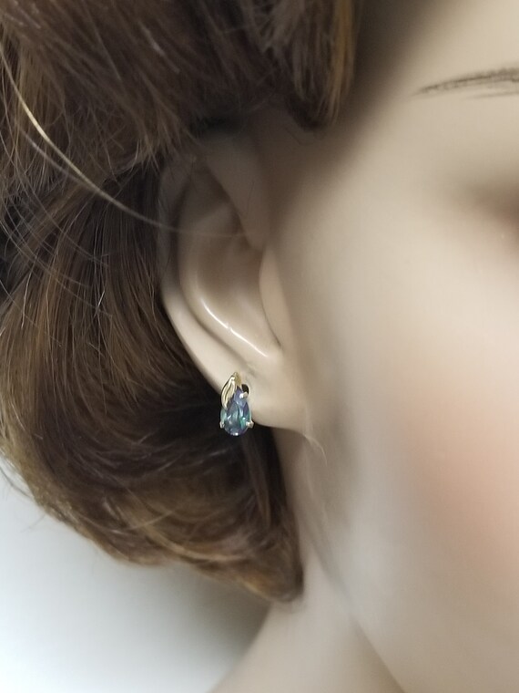 天然 ミスティック トパーズ ピアス レディース イエローゴールド 加工 天然石 お守り アレルギー対応 ブランド 大特価K18ホワイトゴールド ミスティック