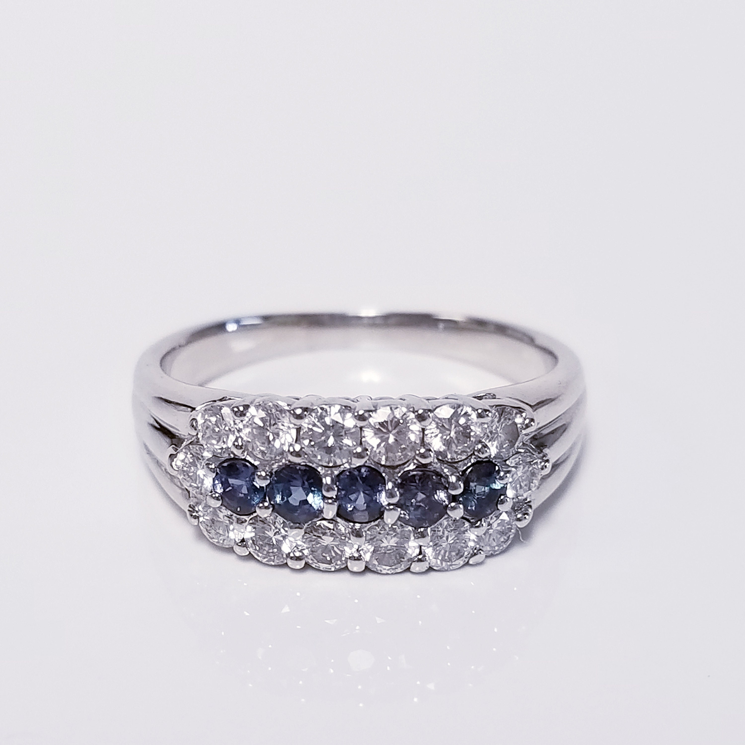 Sale Ring Size Estate Platinum Natural Alexandrite 1ct Diamond - Main Image