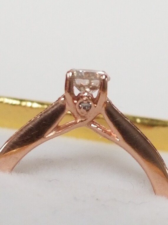 10K Rose Gold Chocolate Brown & White Diamond Ring .25ct Cluster Ring Size 5-9 10K Rose Gold Chocolate Brown & White Diamond Ring .25ct Cluster Ring Size 5-9