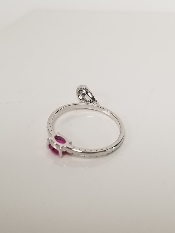 置物 Ruby Ruby (Simulated) Gemstone Antique Design Gold Plated Pendant