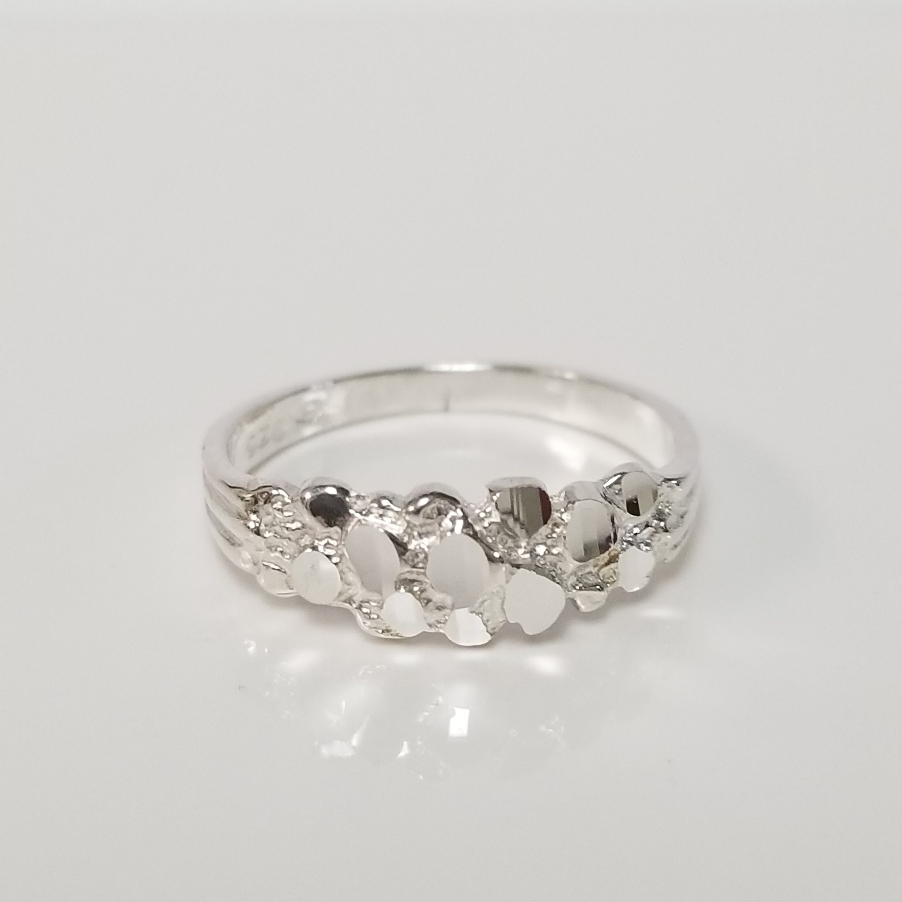 Size 6 7 or 8 Estate Sterling Silver 925 Nugget Ring Pinky Midi