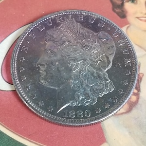 Old 1880 S Morgan Silver Dollar USA Coin San Francisco Mint Mark Gem BU MS64