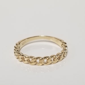 1,92 gram maat 6,75 Landgoed 14k geelgoud gedraaid touw Chain of Love trouwring lieverd band belofte G557-04
