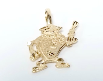 1.58 Grams Estate 14k Yellow Gold Tasmanian Devil Taz Graduate