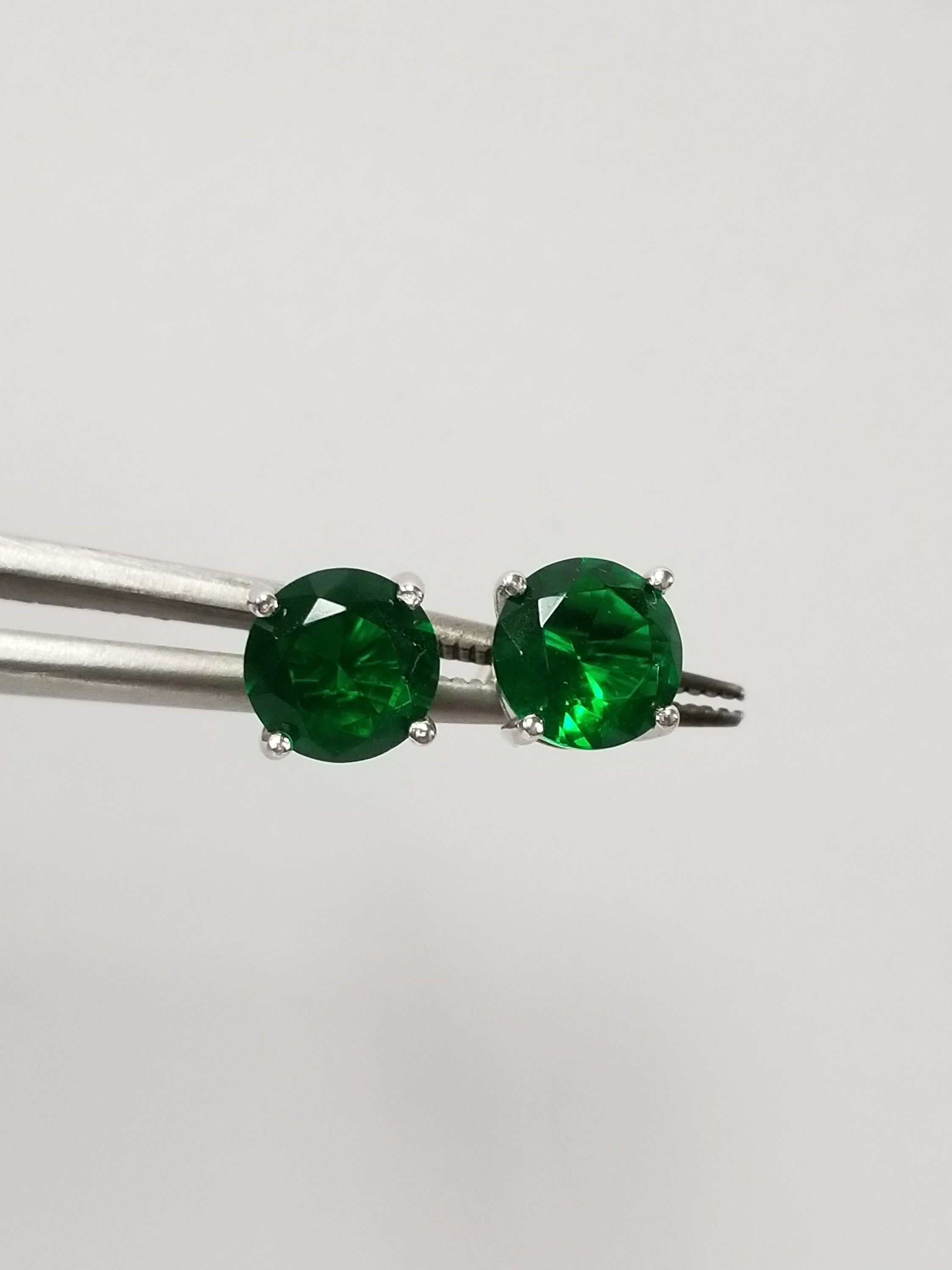 Choice 5mm 6mm 7mm 8mm 9mm Estate New Sterling Silver 925 Green