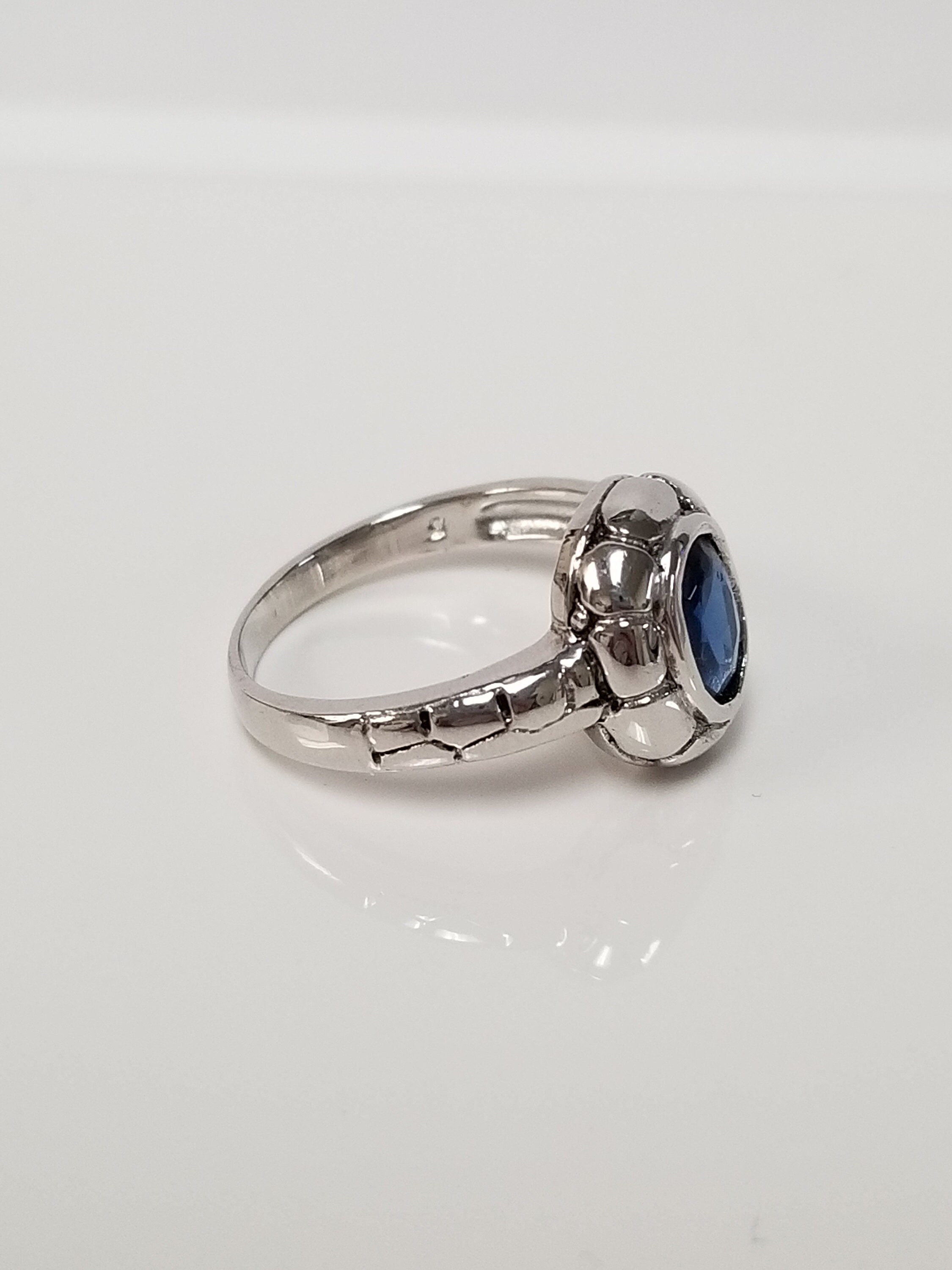 Sterling Silver 925 Blue .50ct 1/2ct Sapphire Russian Stunning Viking ...