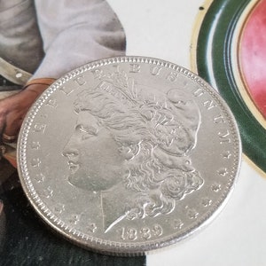 Old 1889 Morgan Silver Dollar USA Coin BU