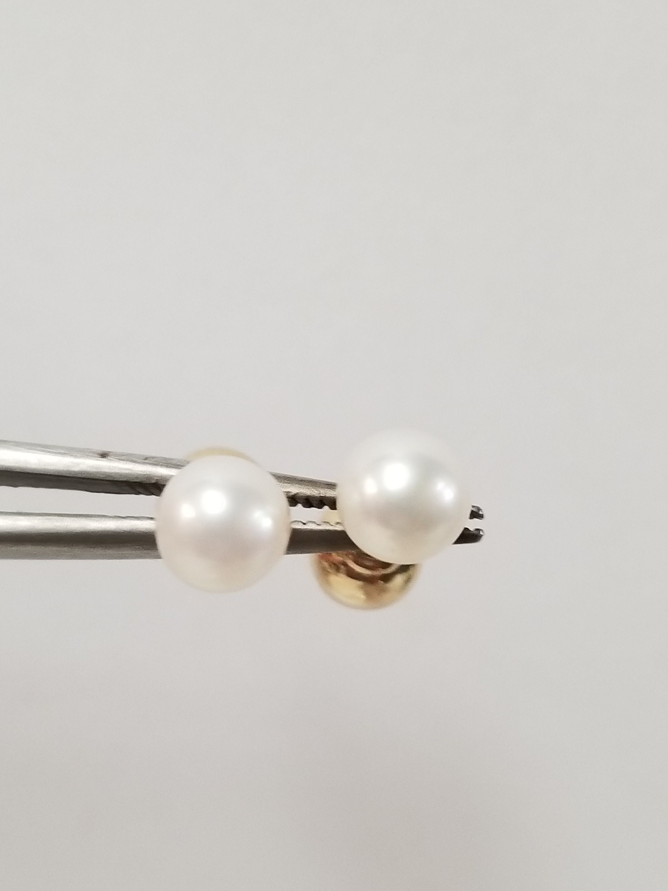 14K Gold-plated 4mm Gold Ball Stud Earrings With Screw Backs, Kids, Babies,  Toddler, Little Girls Earrings, Infant Jewelry, Hypoallergenic 