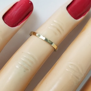 Sale Size 3 Estate 14k Yellow Gold Bamboo Baby or Midi Band Ring G134